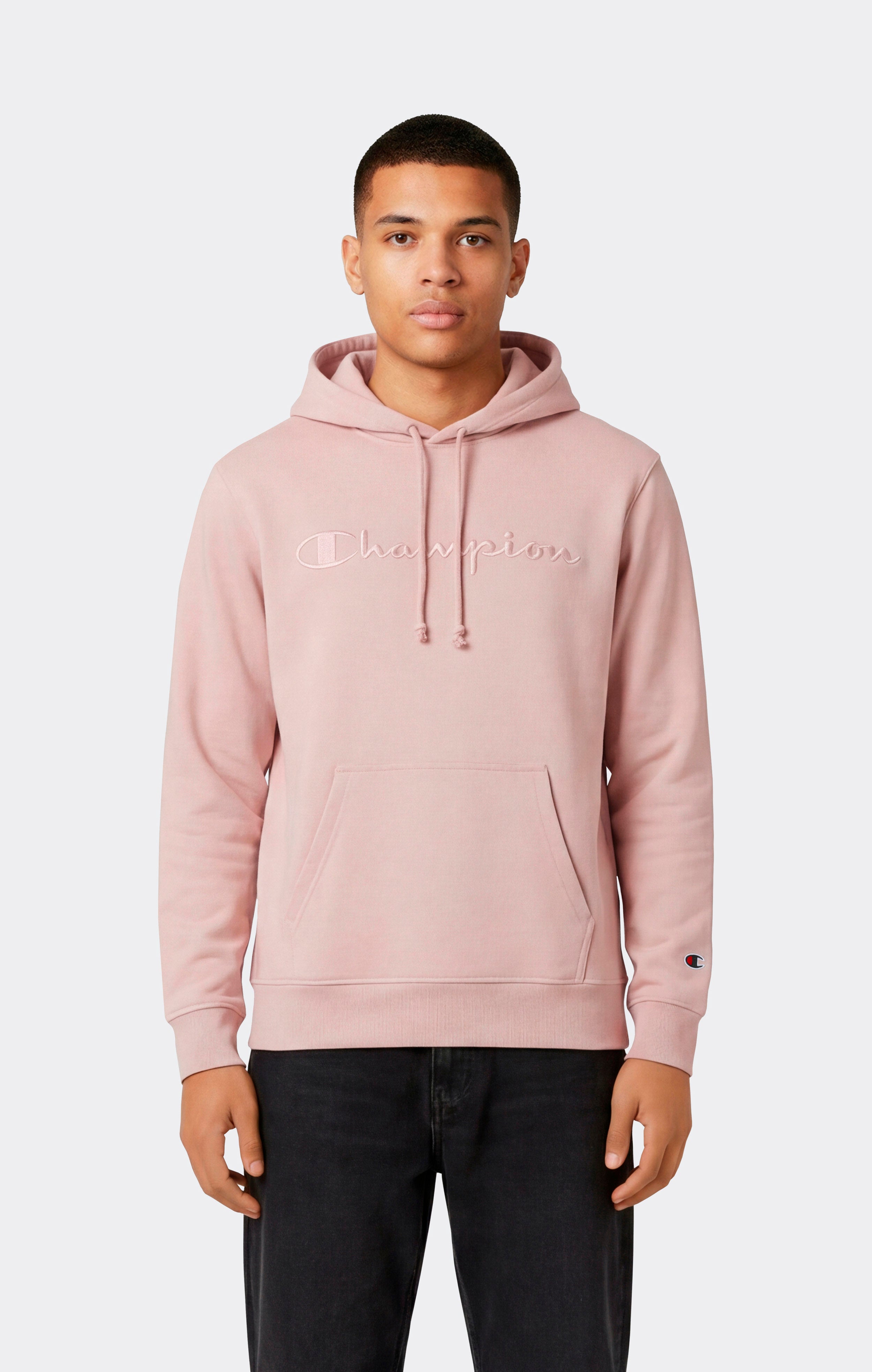 Men's Lightweight Hoodie with Embroidered Logo Icons