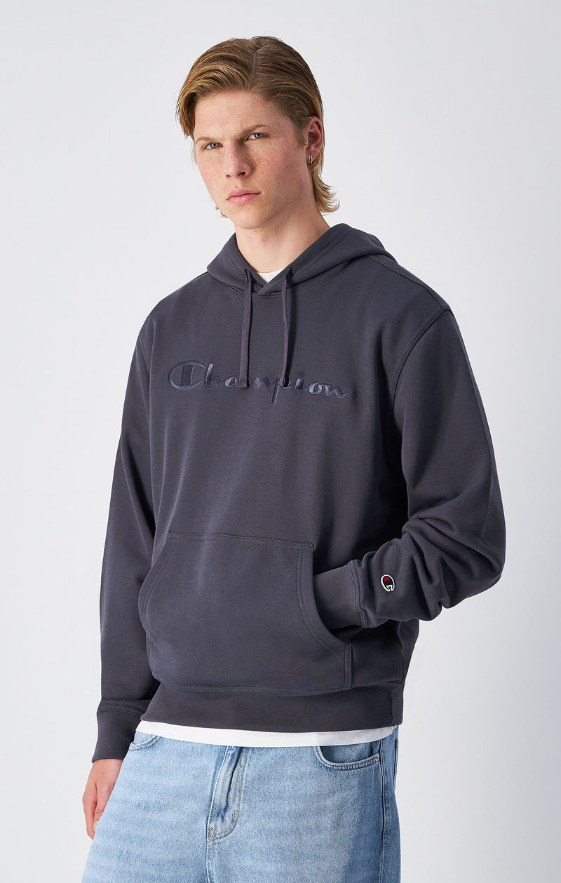 Men's Lightweight Hoodie with Embroidered Logo Icons