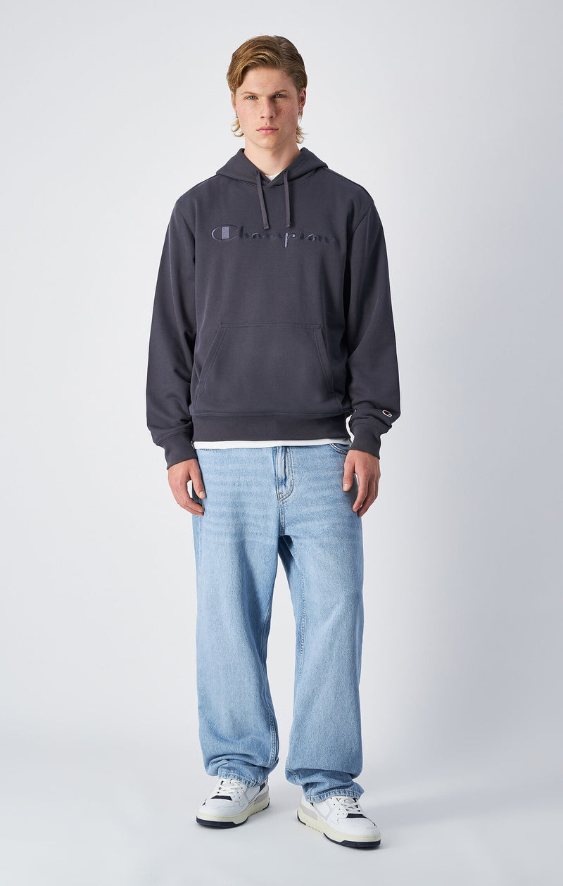 Men's Lightweight Hoodie with Embroidered Logo Icons