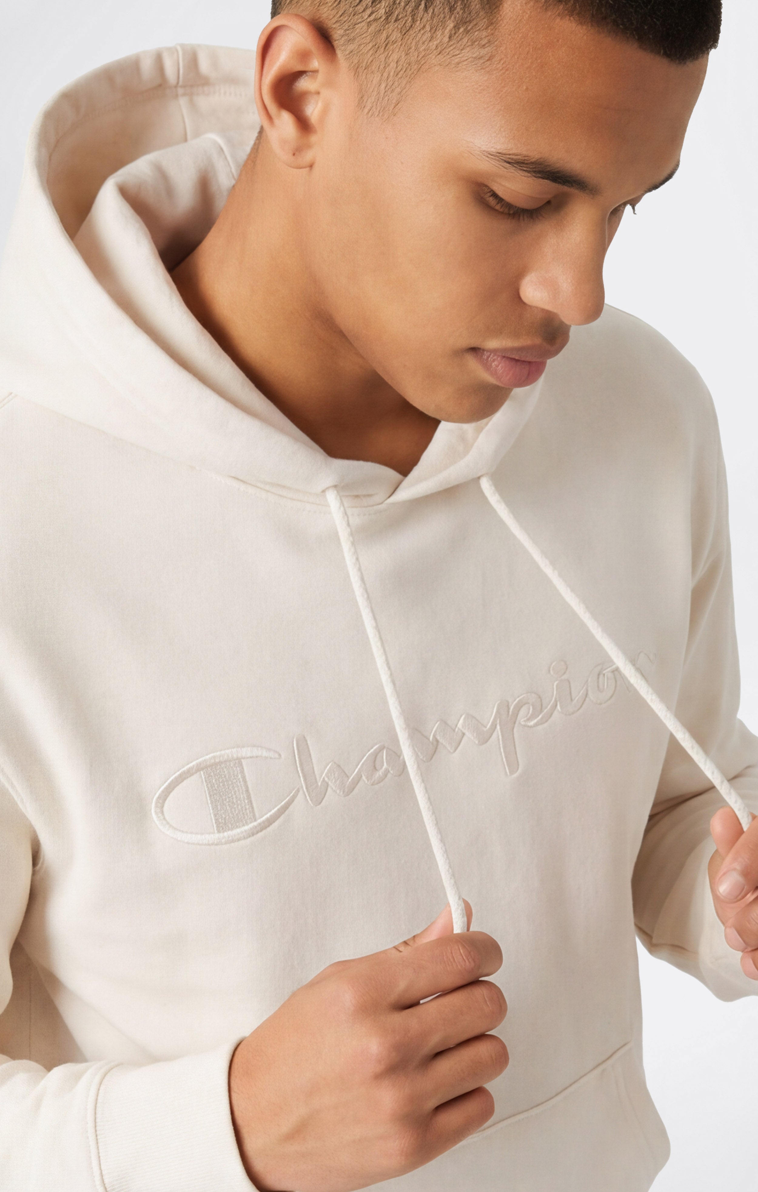 Men's Lightweight Hoodie with Embroidered Logo Icons