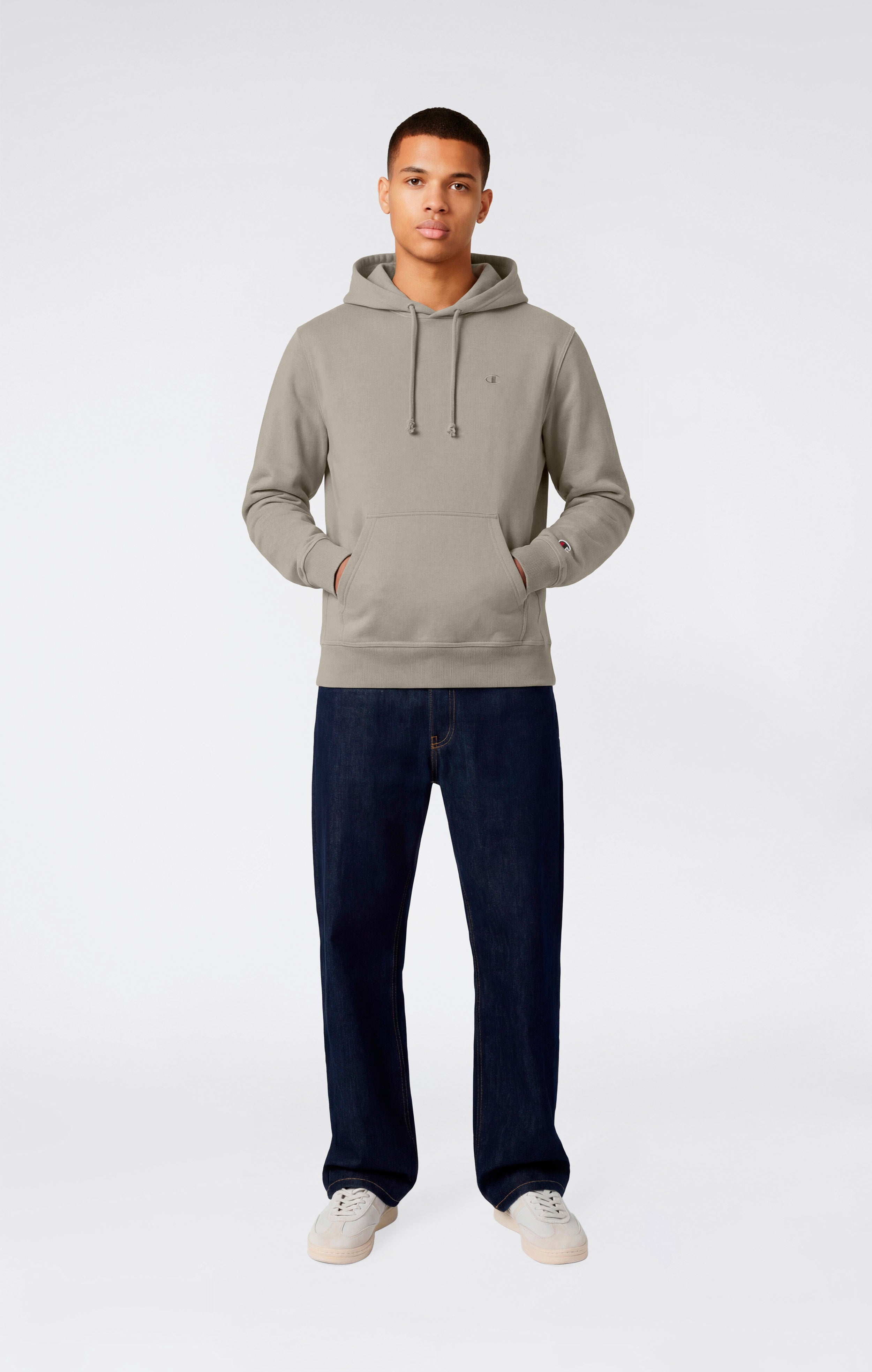 Leichter Kapuzenpullover mit Gesticktem C Logo Icons Herren