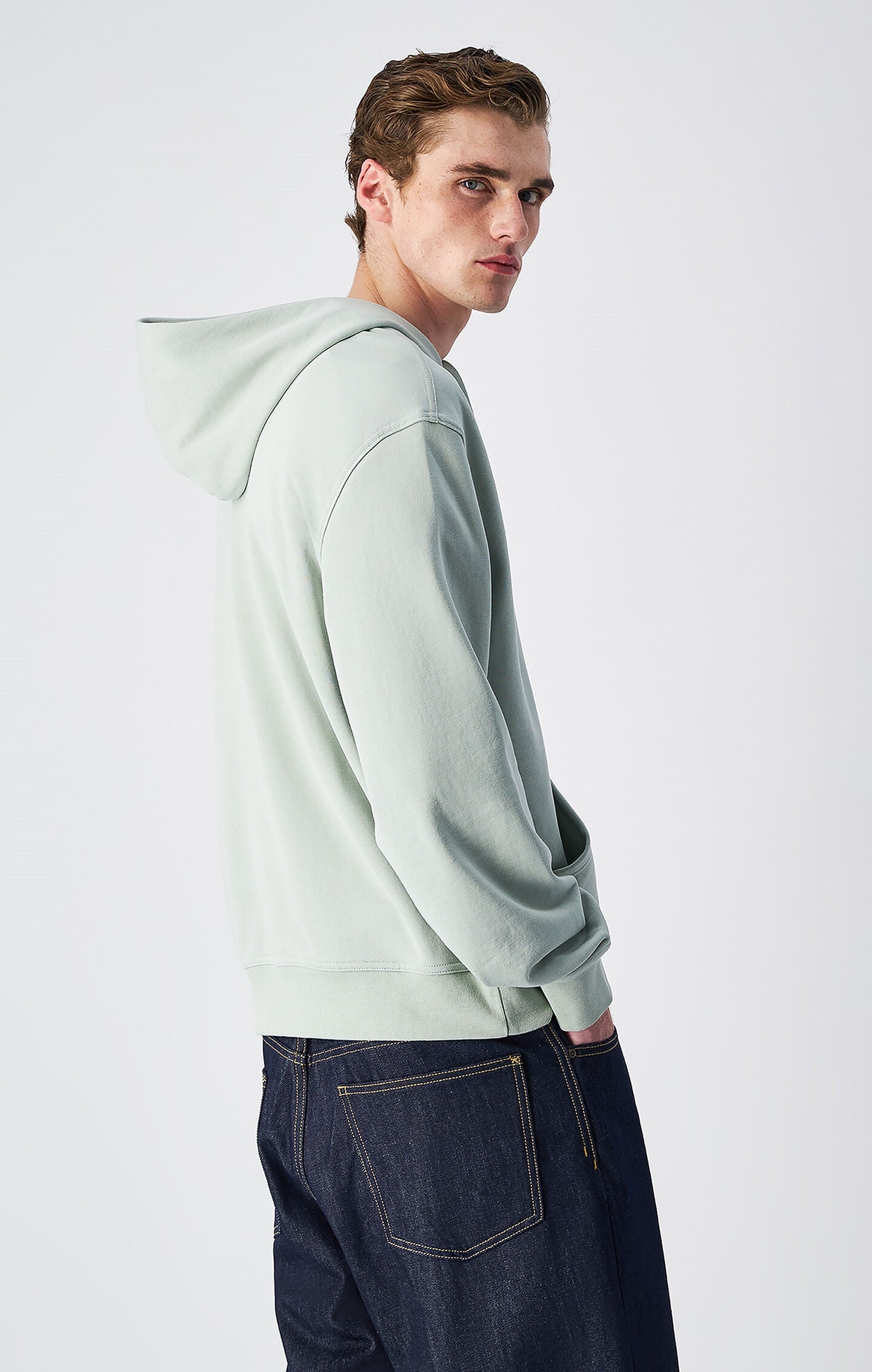 Men's Lightweight Hoodie with Embroidered C Logo Icons