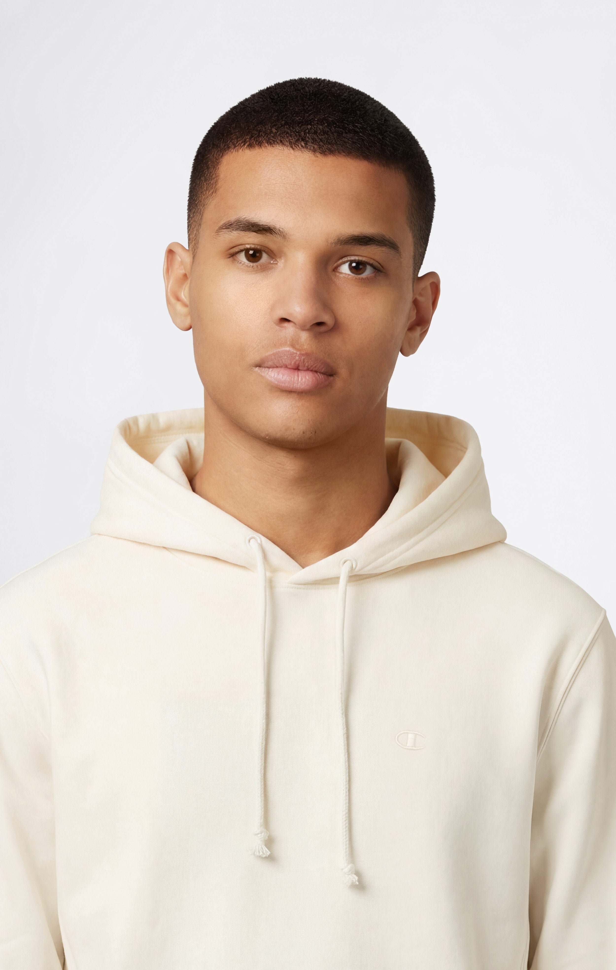 Men's Lightweight Hoodie with Embroidered C Logo Icons