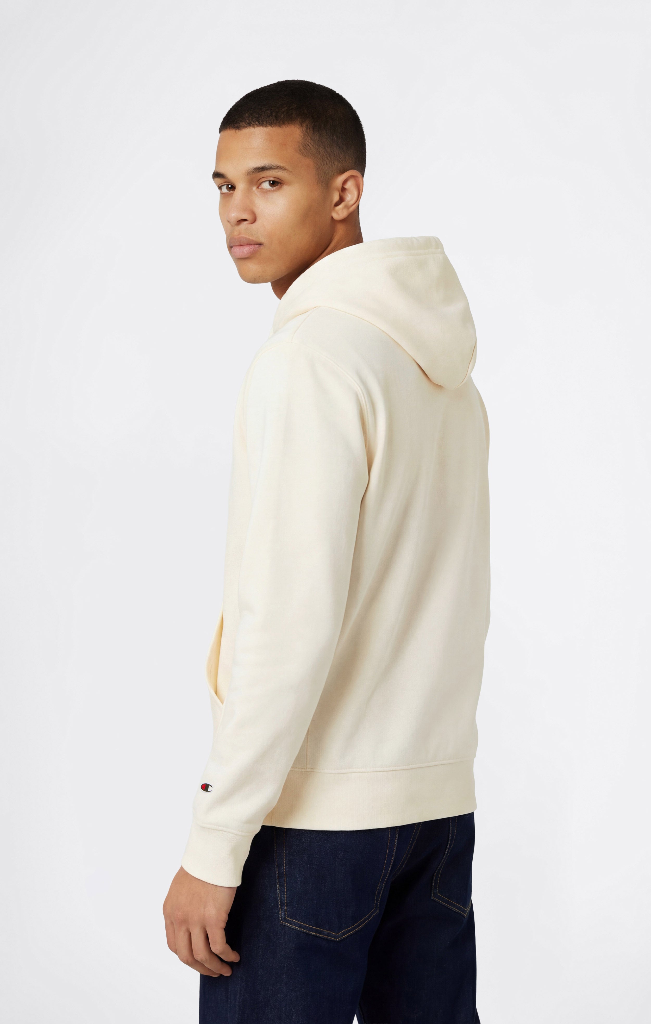 Men's Lightweight Hoodie with Embroidered C Logo Icons