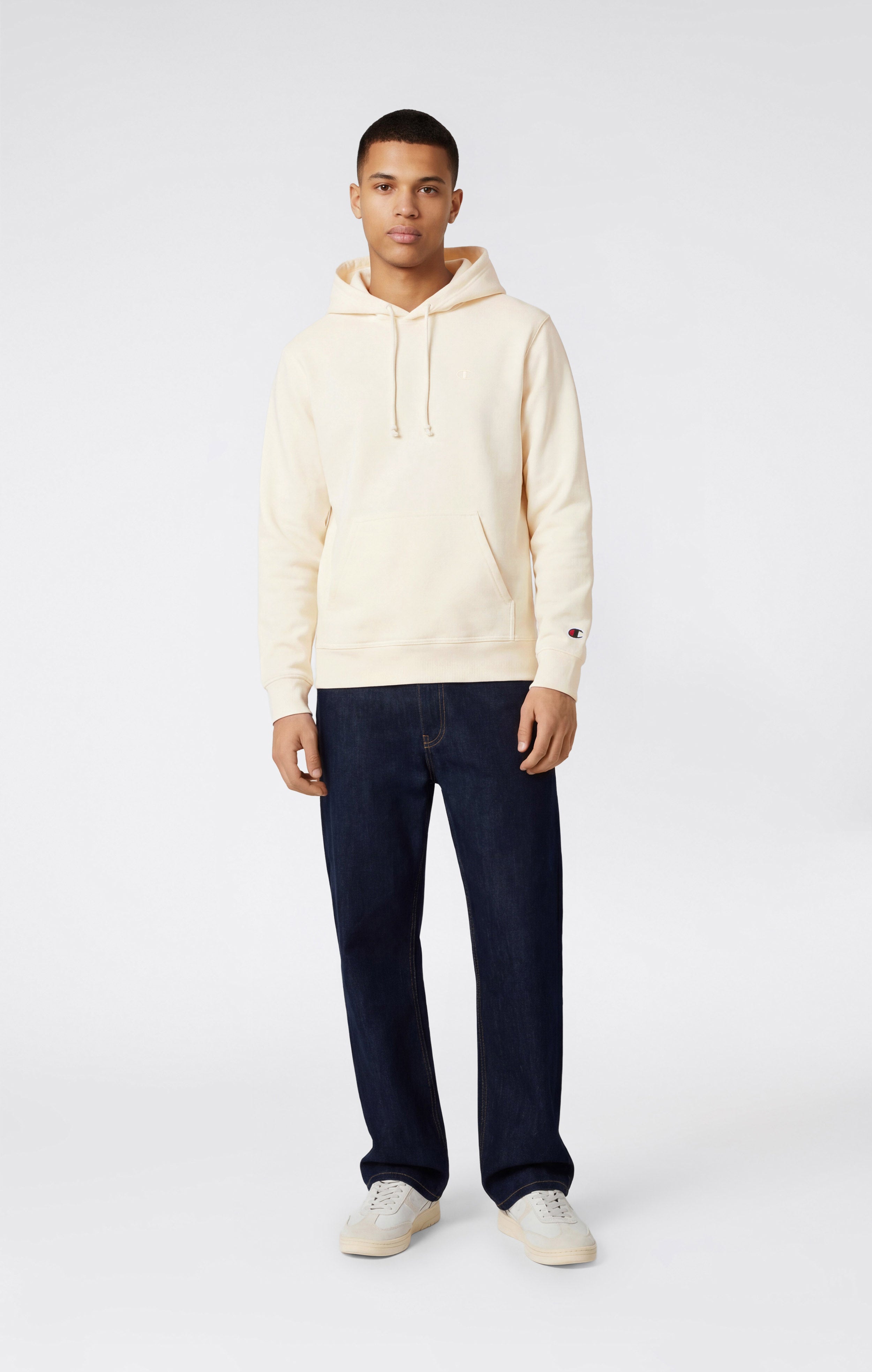 Men's Lightweight Hoodie with Embroidered C Logo Icons