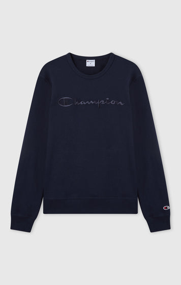 Men’s Lightweight Crewneck Sweatshirt with Tonal Logo Icons