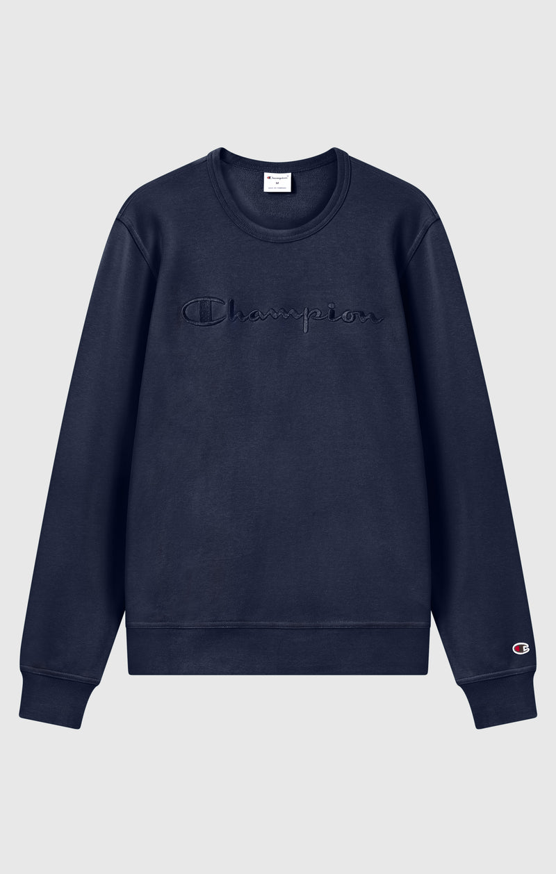 Men’s Lightweight Crewneck Sweatshirt with Tonal Logo Icons