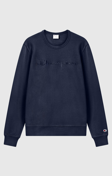 Men’s Lightweight Crewneck Sweatshirt with Tonal Logo Icons