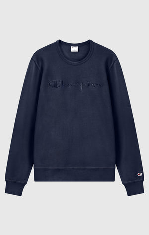 Men’s Lightweight Crewneck Sweatshirt with Tonal Logo Icons