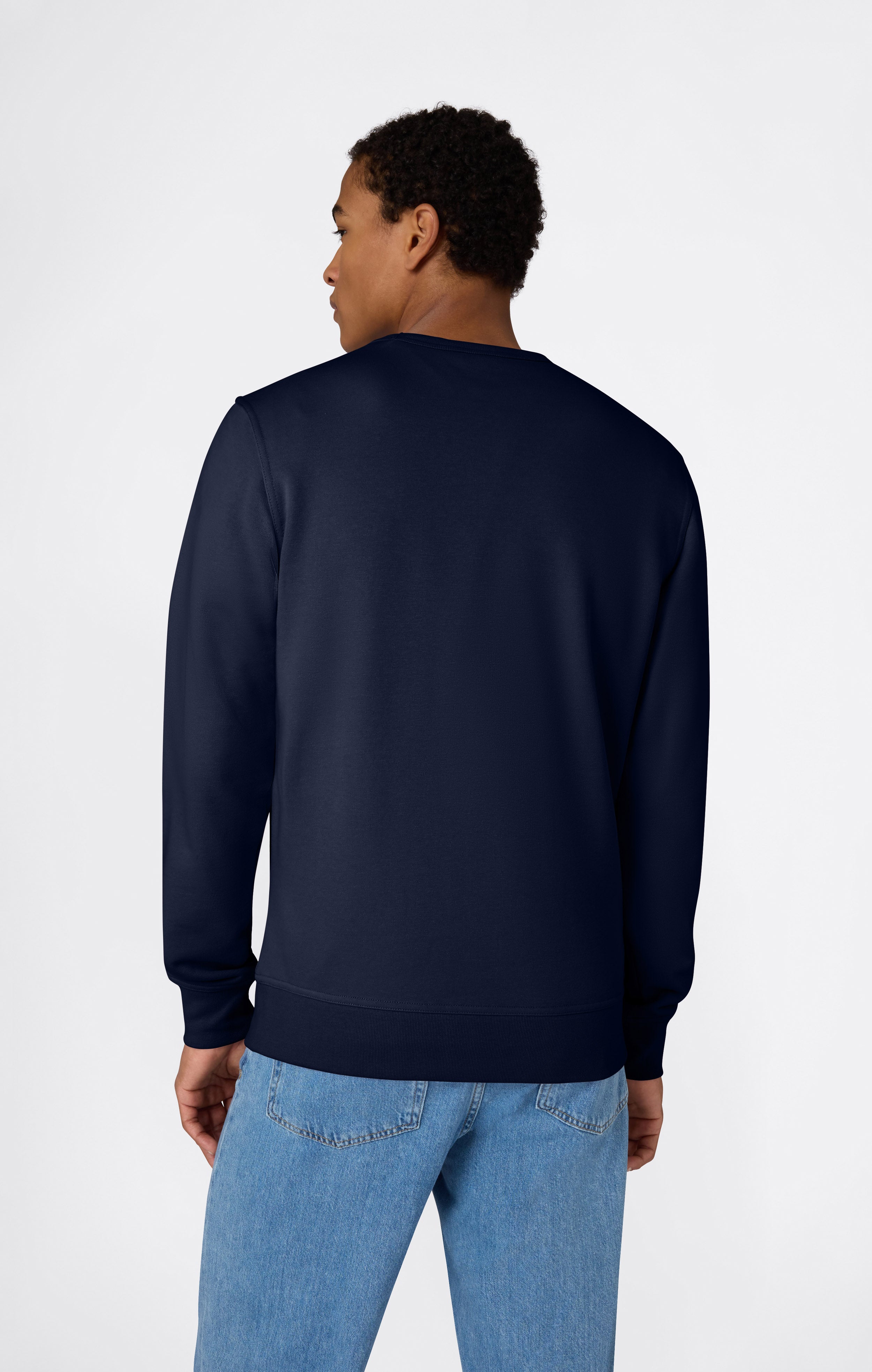 Men’s Lightweight Crewneck Sweatshirt with Tonal Logo Icons
