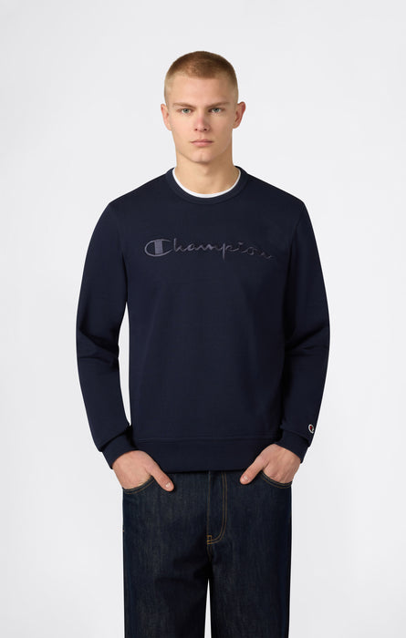 Men’s Lightweight Crewneck Sweatshirt with Tonal Logo Icons