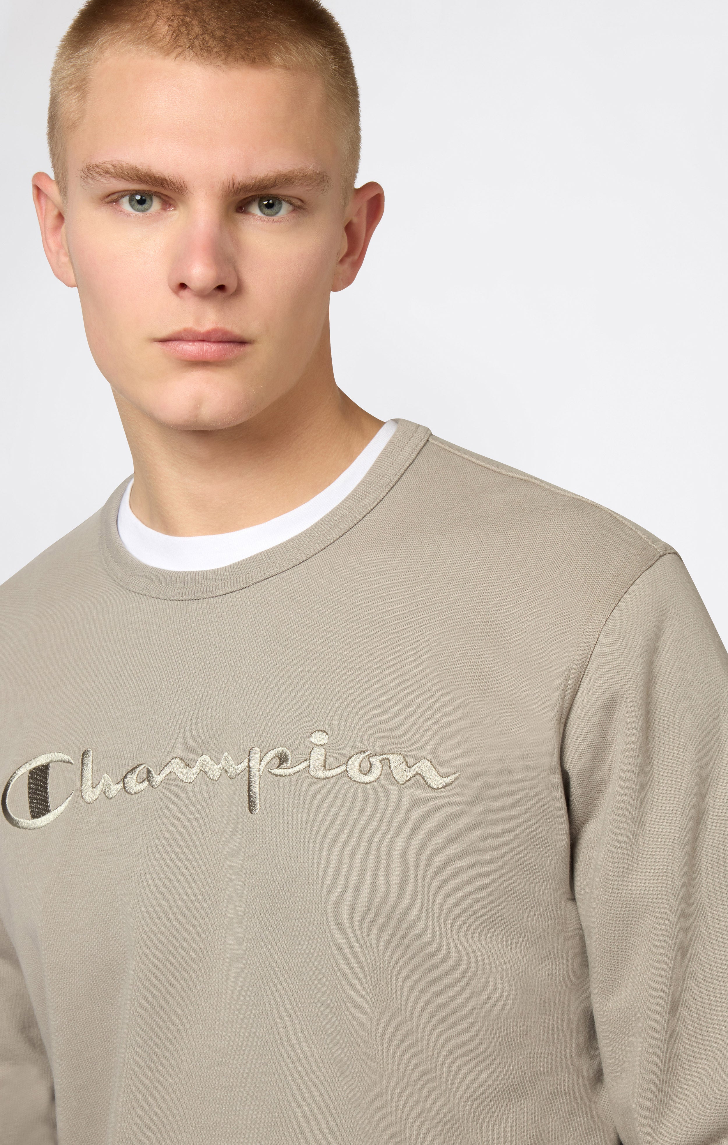 Felpa Leggera Girocollo con Logo Tonal da Uomo Icons