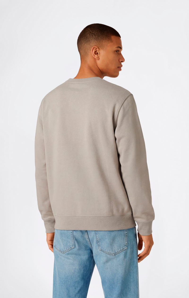 Men’s Lightweight Crewneck Sweatshirt with Tonal Logo Icons