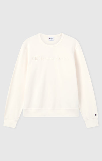 Men’s Lightweight Crewneck Sweatshirt with Tonal Logo Icons