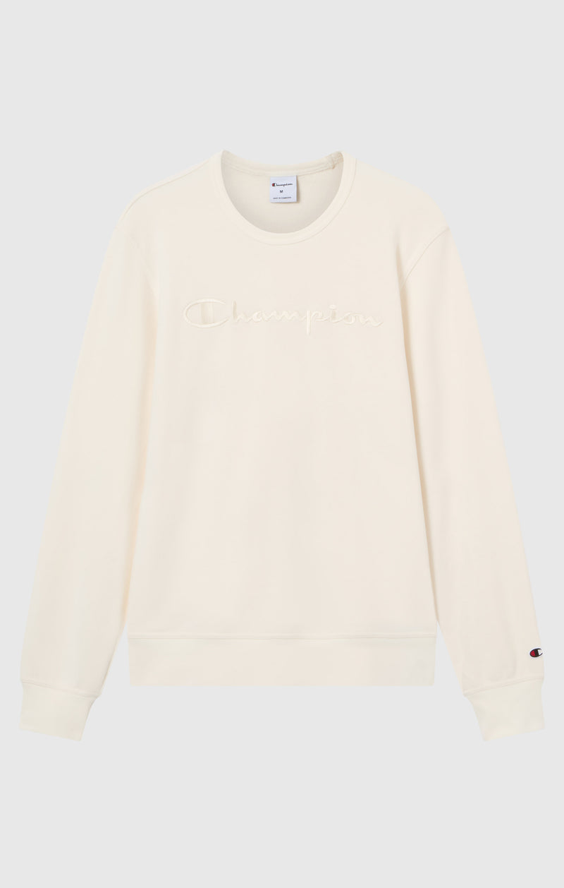 Men’s Lightweight Crewneck Sweatshirt with Tonal Logo Icons