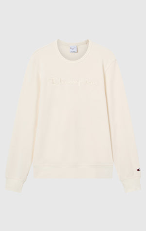 Men’s Lightweight Crewneck Sweatshirt with Tonal Logo Icons