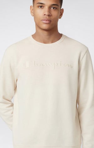 Men’s Lightweight Crewneck Sweatshirt with Tonal Logo Icons