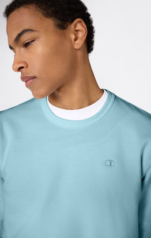 Sudadera Ligera con Logo Bordado al Tono Hombre