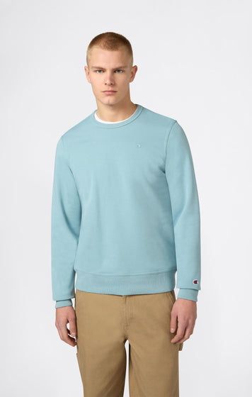 Men's Lightweight Sweatshirt with Tone-on-Tone Embroidered Logo