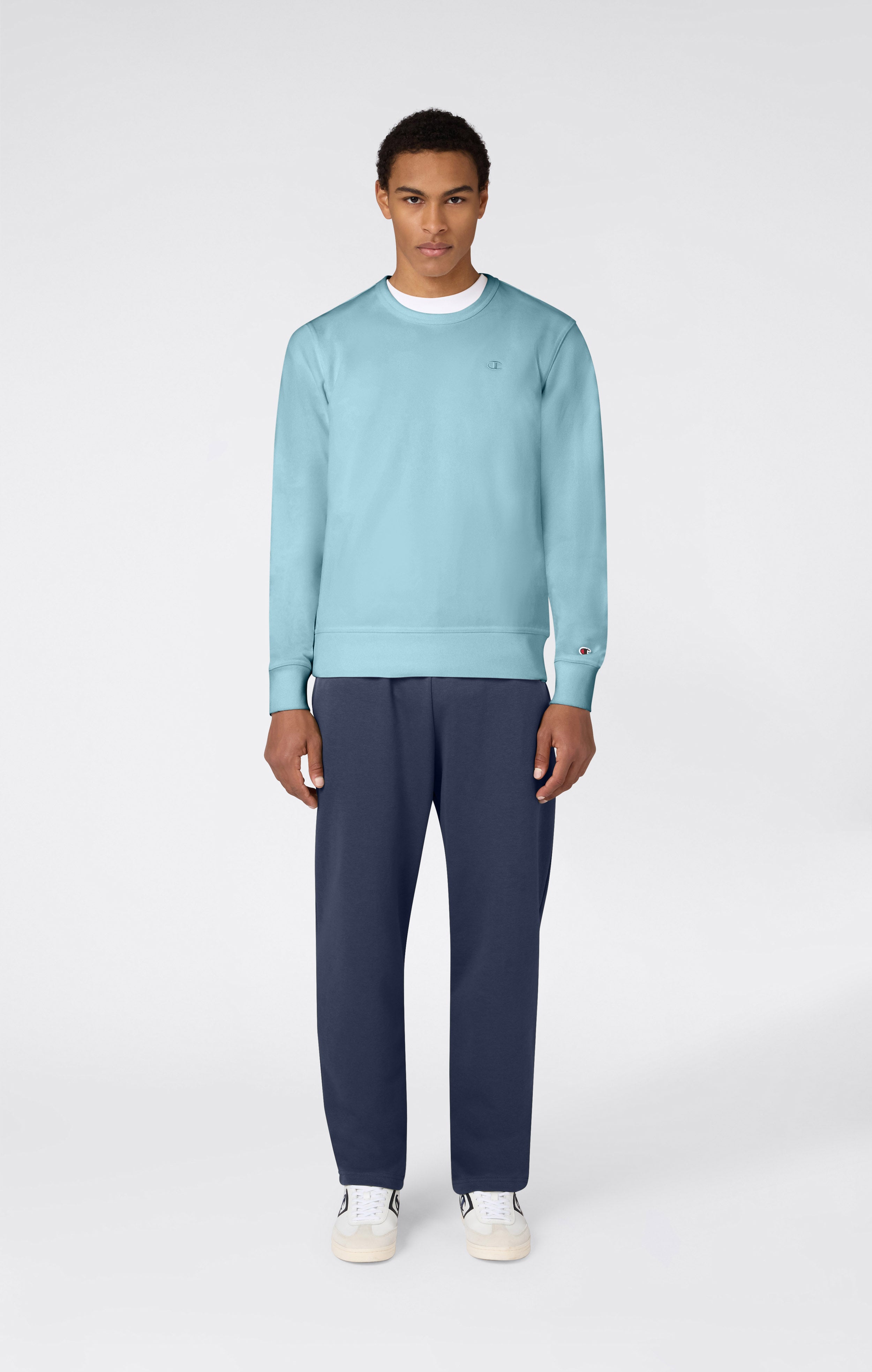 Sudadera Ligera con Logo Bordado al Tono Hombre