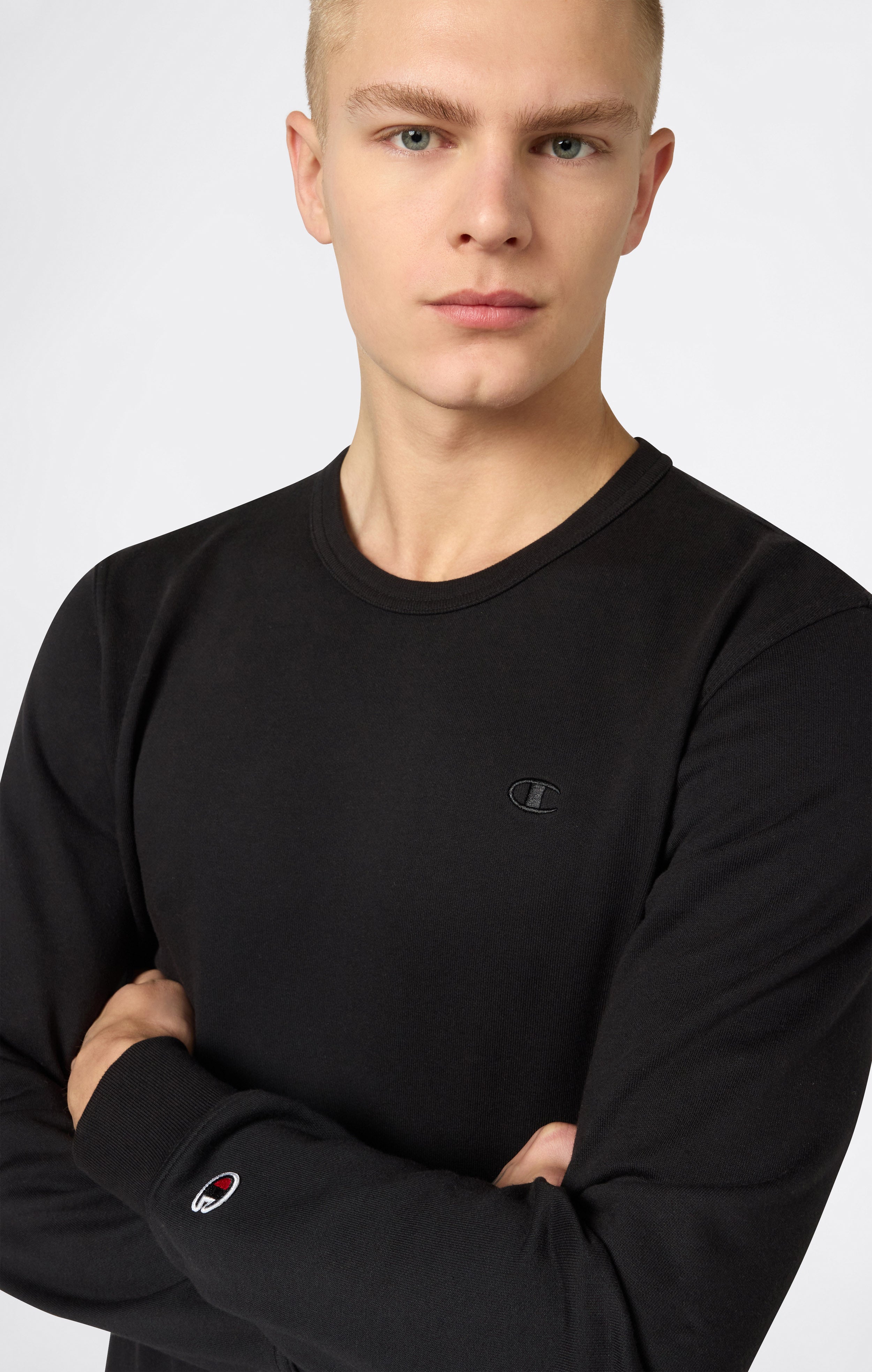 Sweat Léger avec Logo Brodé Ton sur Ton Homme