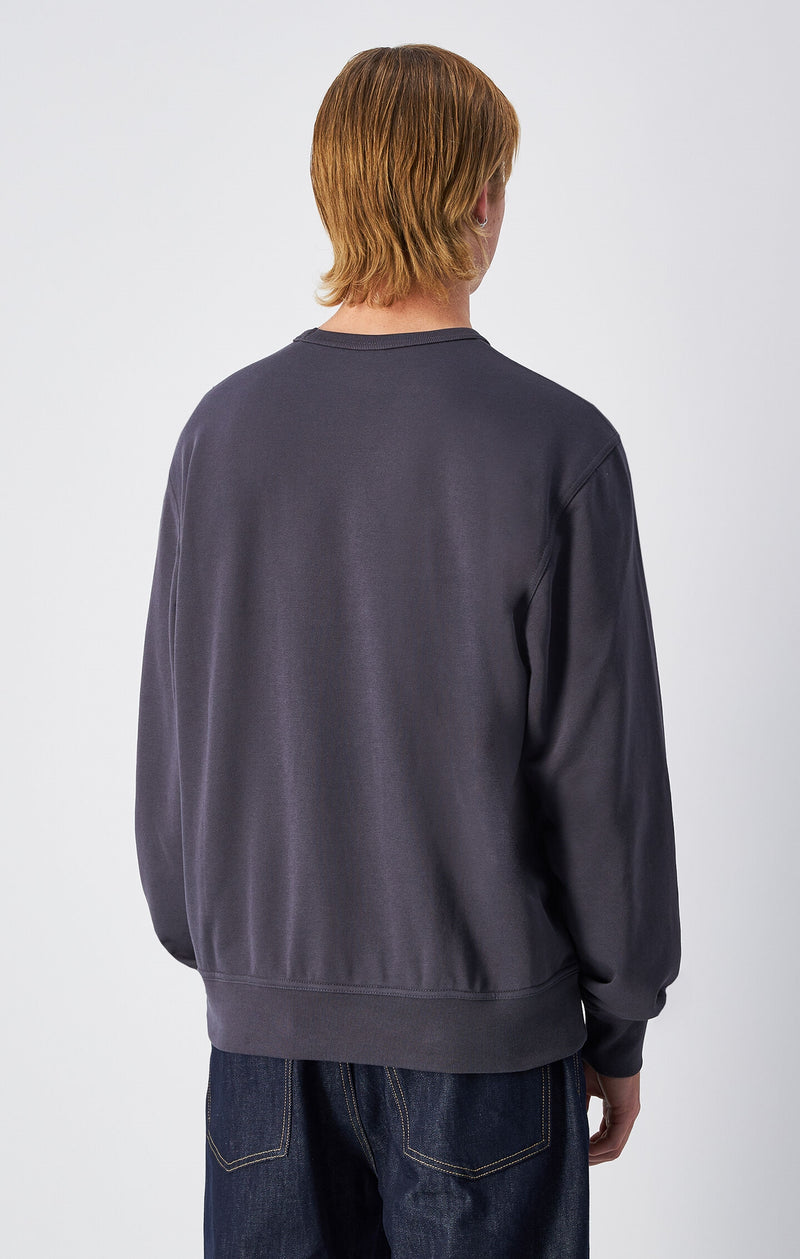 Men's Lightweight Sweatshirt with Tone-on-Tone Embroidered Logo