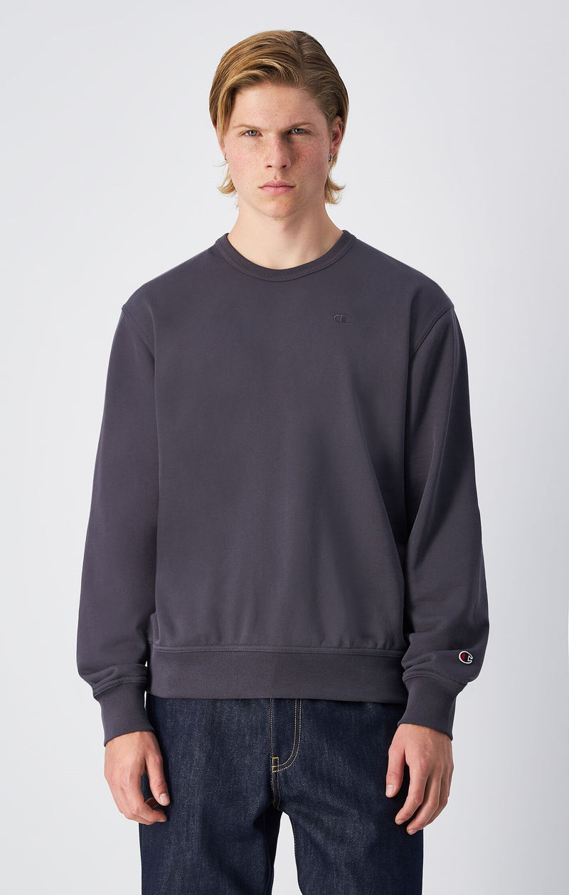Men's Lightweight Sweatshirt with Tone-on-Tone Embroidered Logo