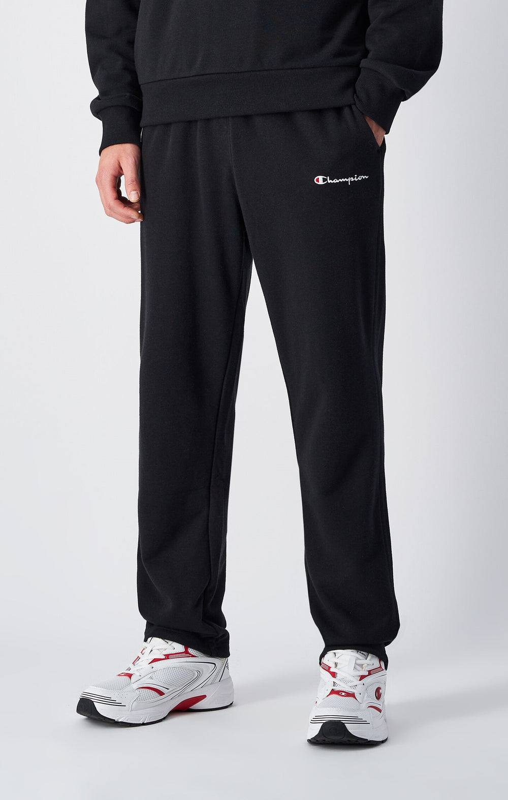 Men's Lightweight Straight-Leg Jogger Sweatpants with Small Embroidered Logo