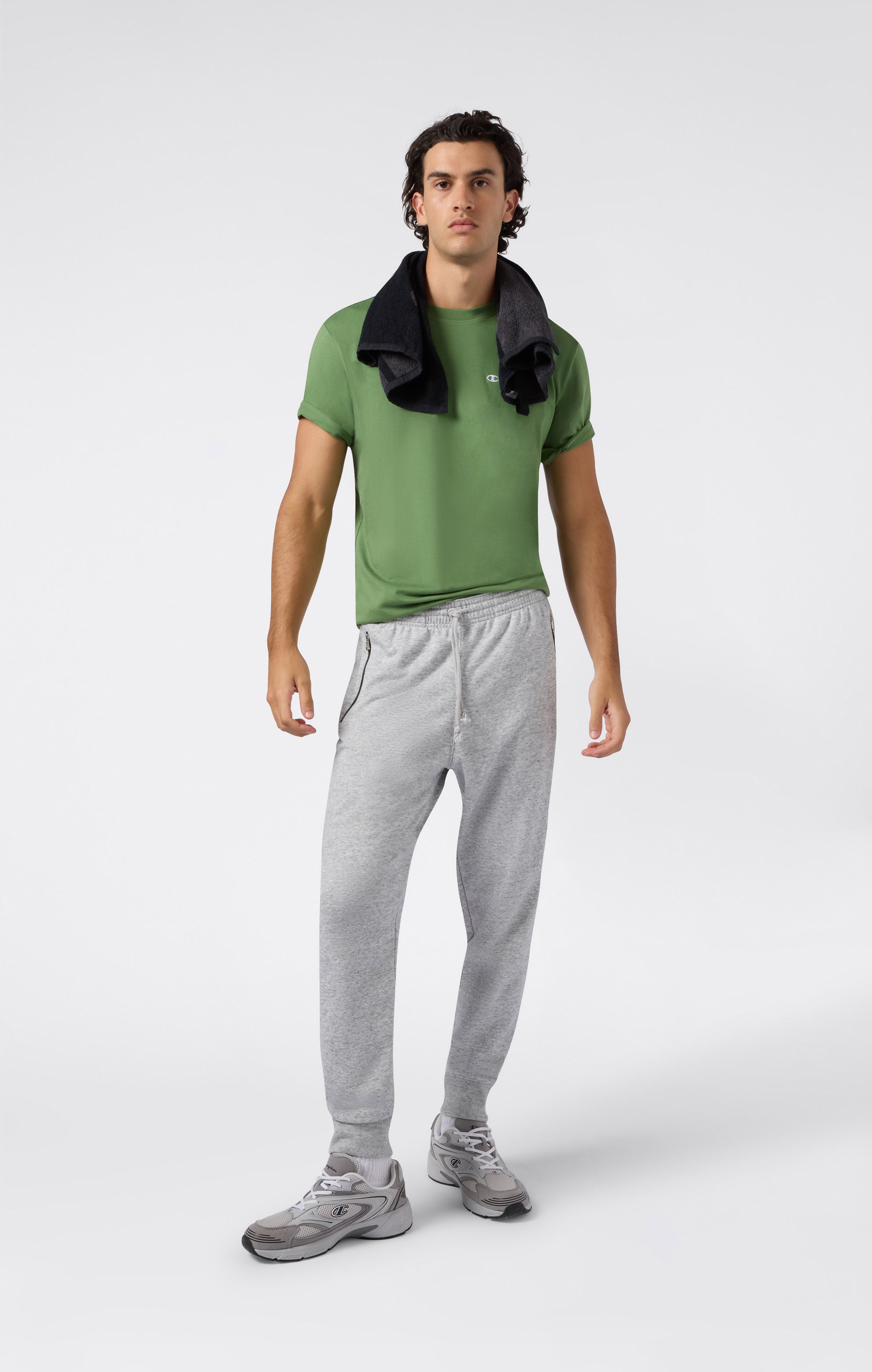 Pantalones Joggers para Hombre con bolsillos frontales con cremallera y puños de canalé Icons