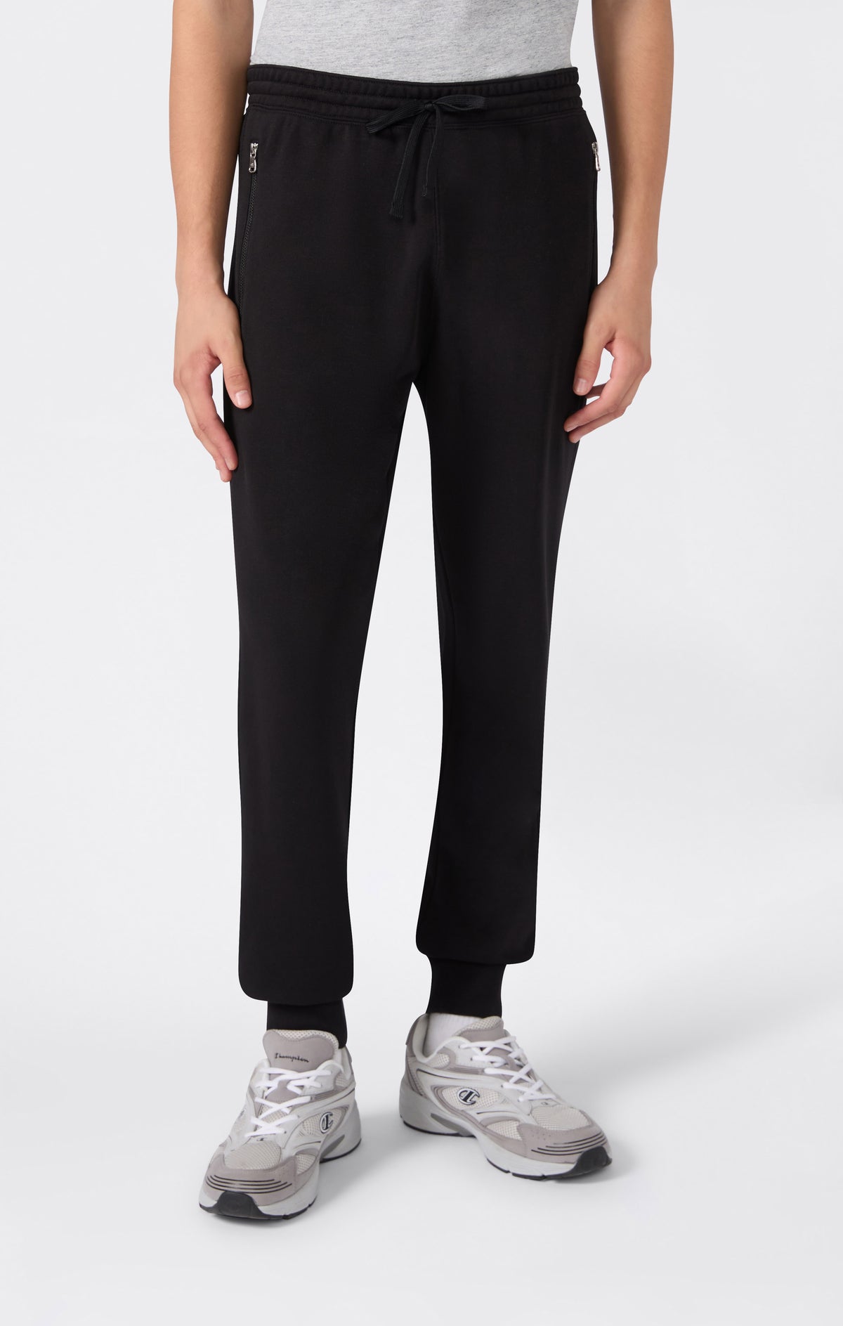 Men's Joggers with Front Zip Pockets and Ribbed Cuffs Icons