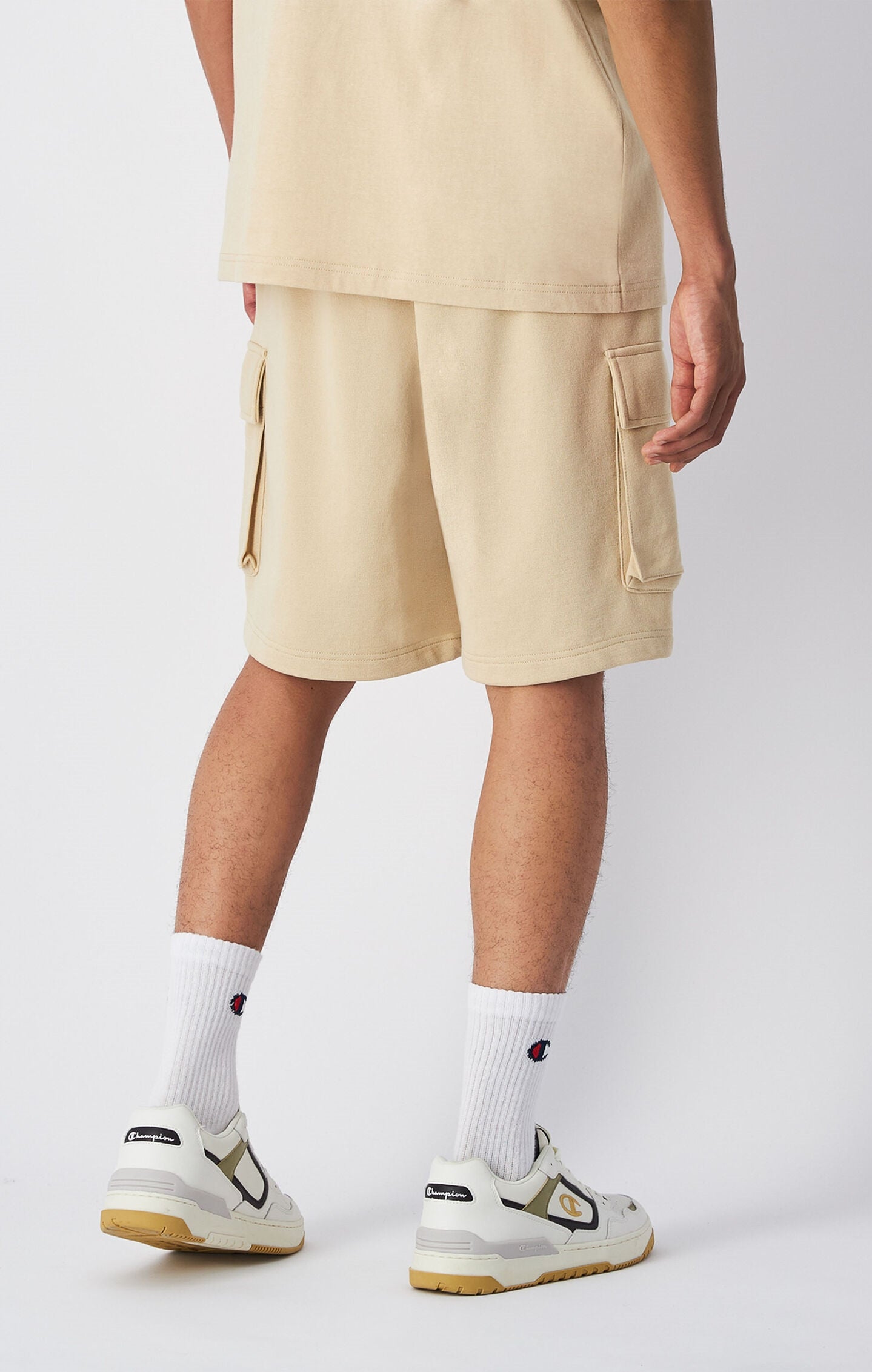 Pantaloncini Cargo Leggeri in French Terry Da Uomo