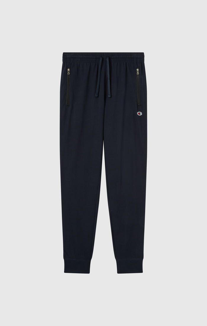 Pantaloni Uomo Slim Fit Leggeri con Polsini a Costine e Tasche con Zip Icons