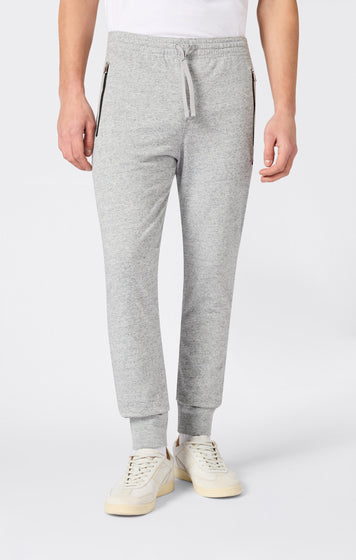 Slim Fit Herren Leichte Rib Cuff Pants mit Reißverschlusstaschen Icons