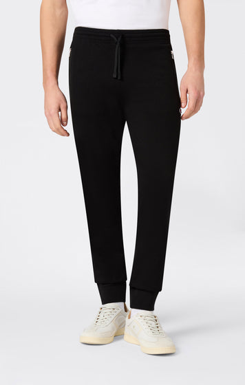 Slim Fit Herren Leichte Rib Cuff Pants mit Reißverschlusstaschen Icons