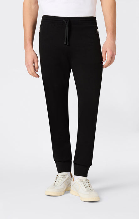 Slim Fit Herren Leichte Rib Cuff Pants mit Reißverschlusstaschen Icons