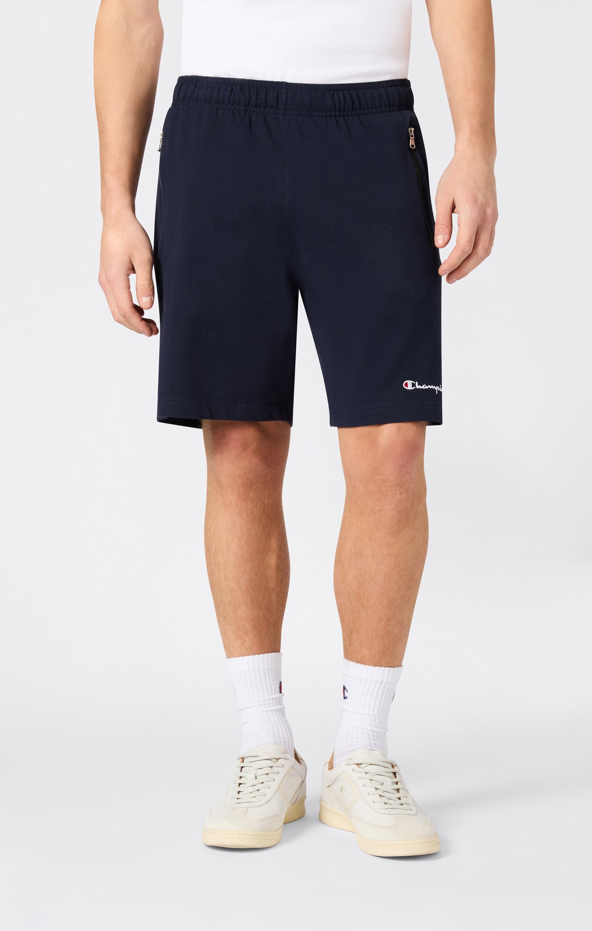 Slim Fit Men's Bermuda Light Shorts with Zip Pockets Icons