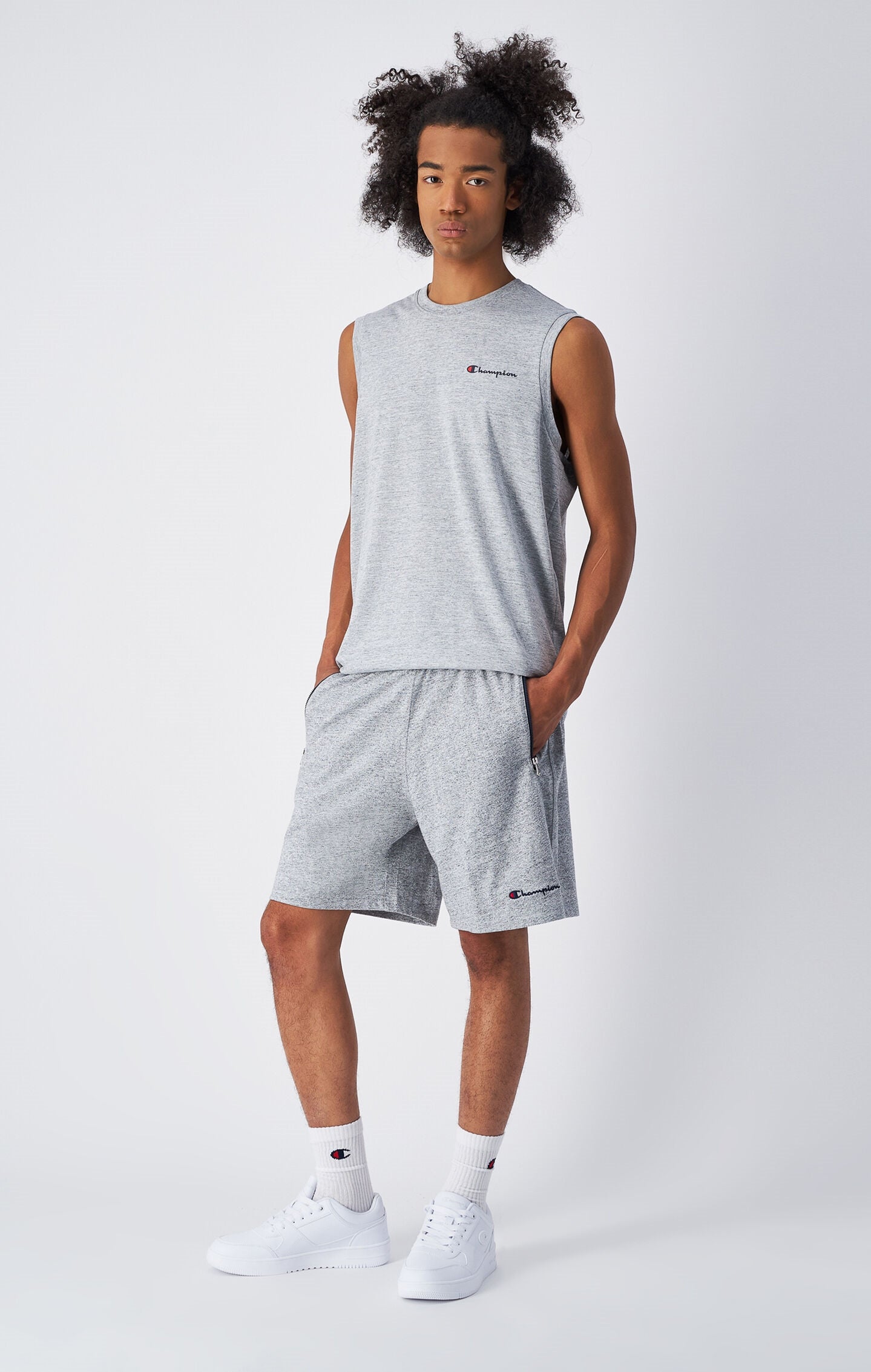 Slim Fit Men's Bermuda Light Shorts with Zip Pockets Icons Light