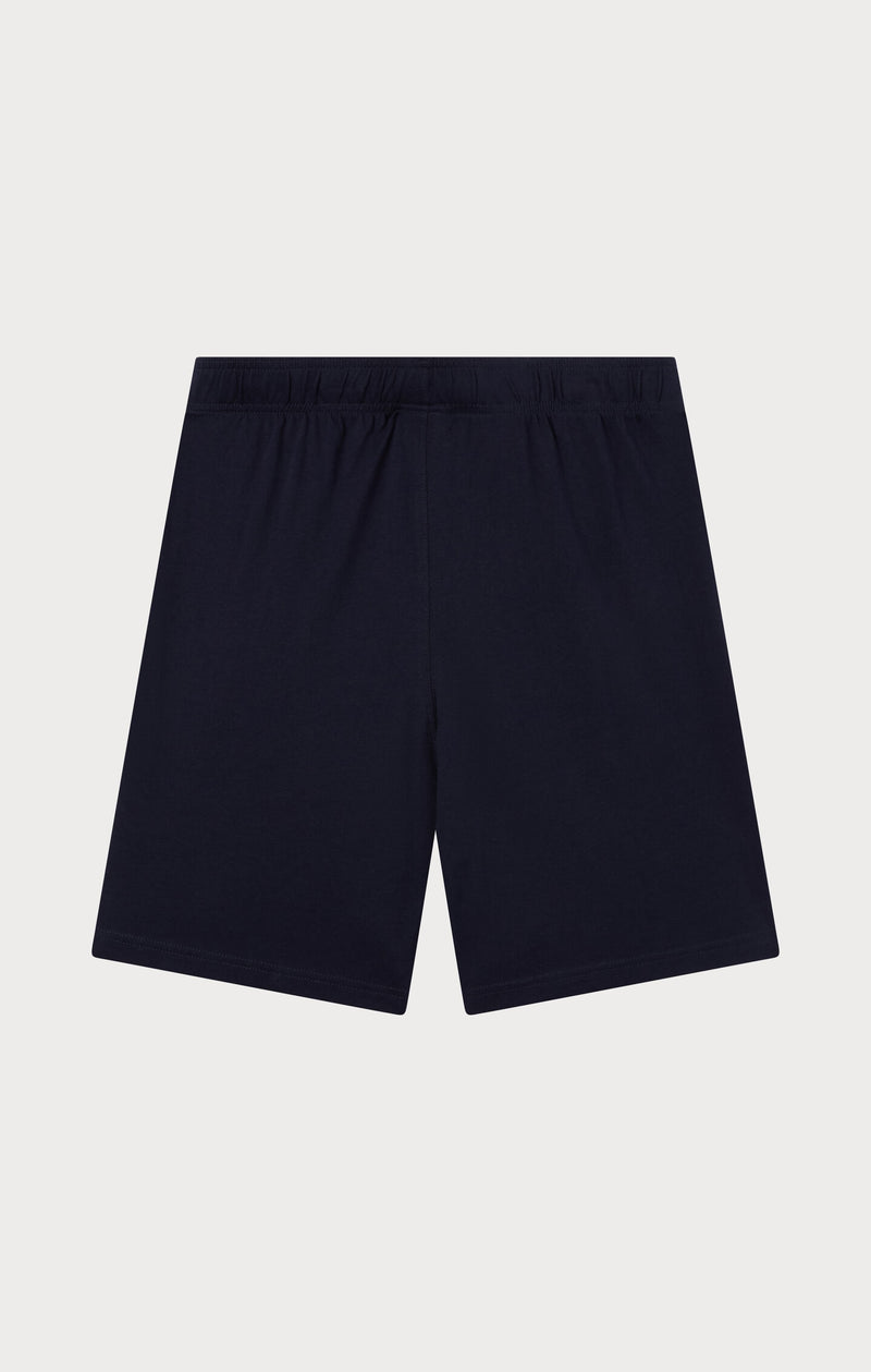 Men's Bermuda Shorts with Small Embroidered Logo Icons