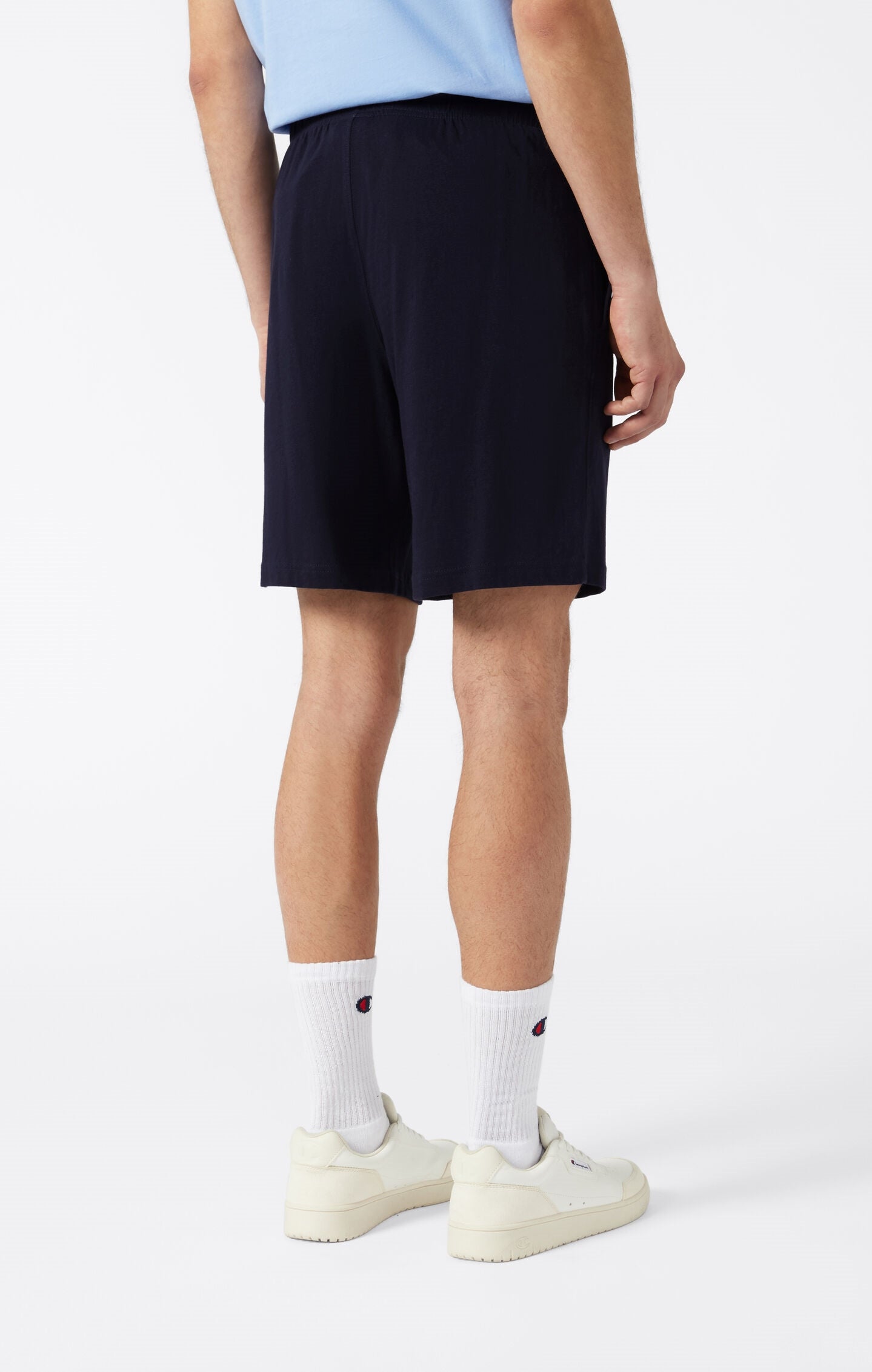 Men's Bermuda Shorts with Small Embroidered Logo Icons