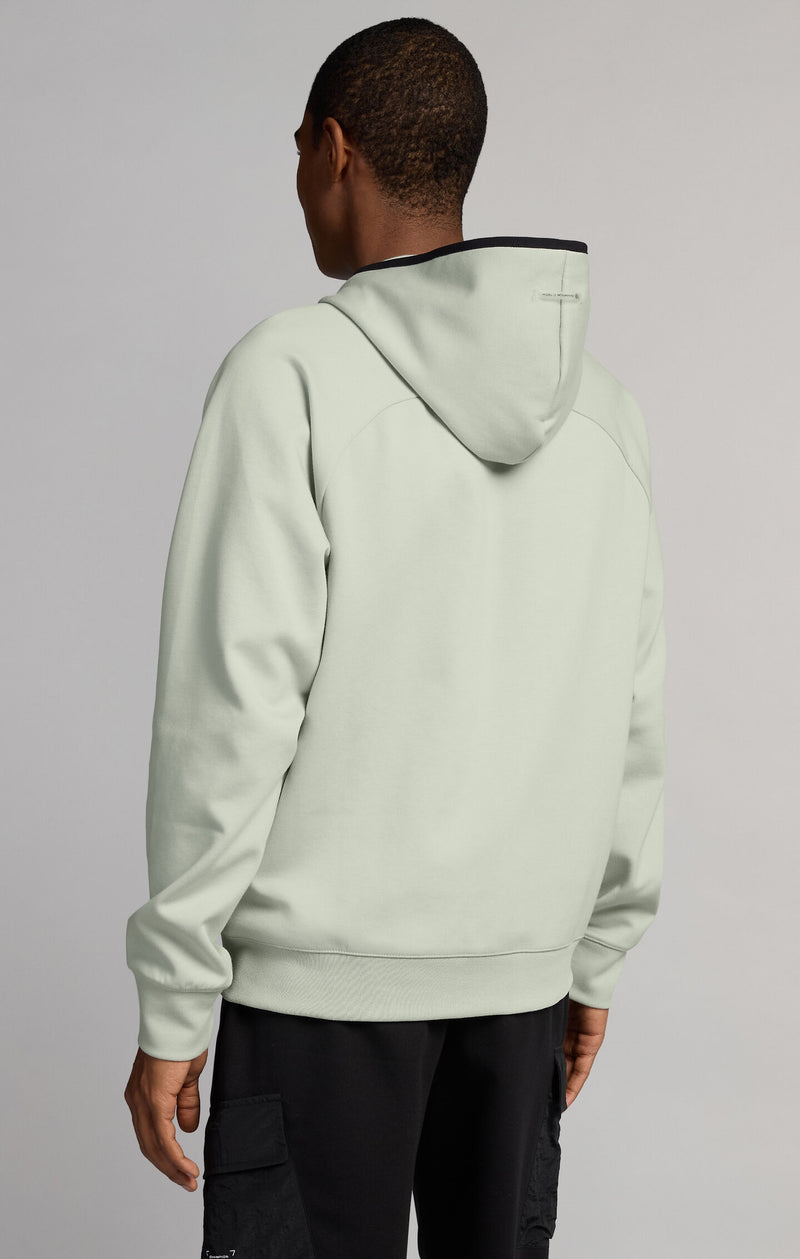 Sweat Zippé à Capuche Homme Coupe Slim en Interlock Stretch C-Tech