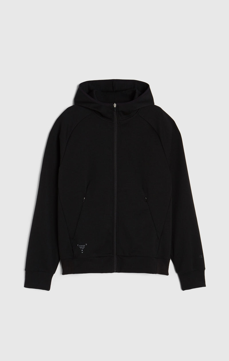 Sweat Zippé à Capuche Homme Coupe Slim en Interlock Stretch C-Tech