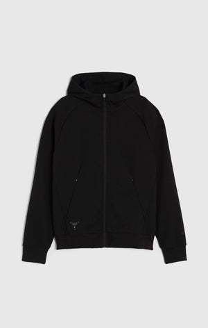 Sweat Zippé à Capuche Homme Coupe Slim en Interlock Stretch C-Tech
