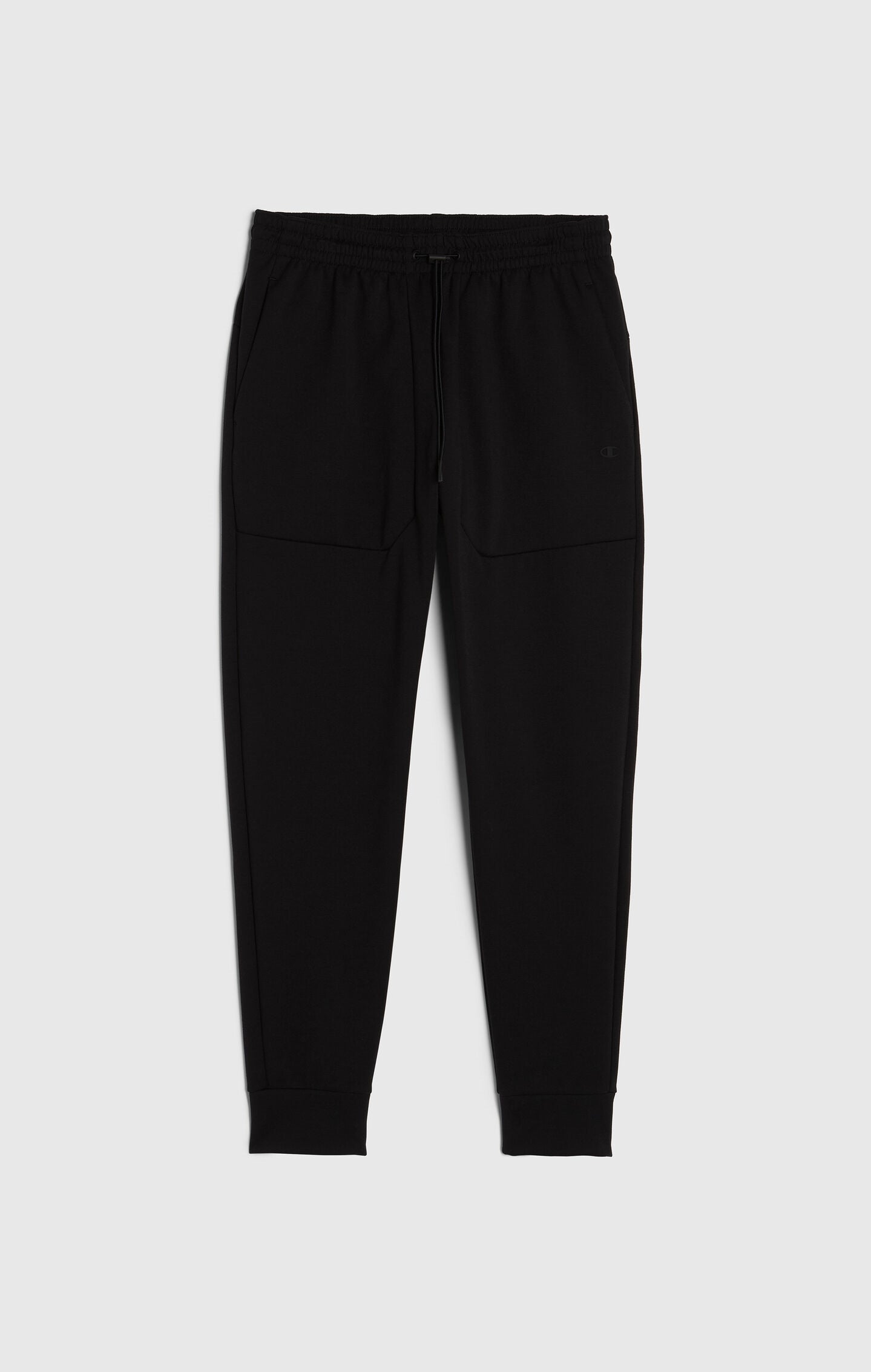 Men's Slim Fit Jogger Trousers with Ribbed Cuffs in Stretch Interlock C-Tech