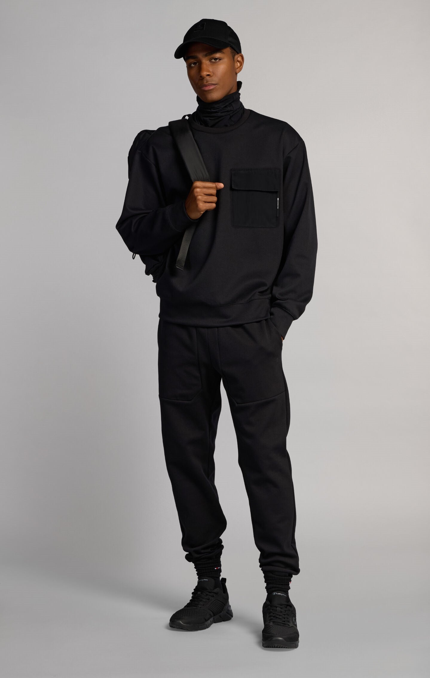 Men's Sweatshirt in Stretch Interlock C-Tech