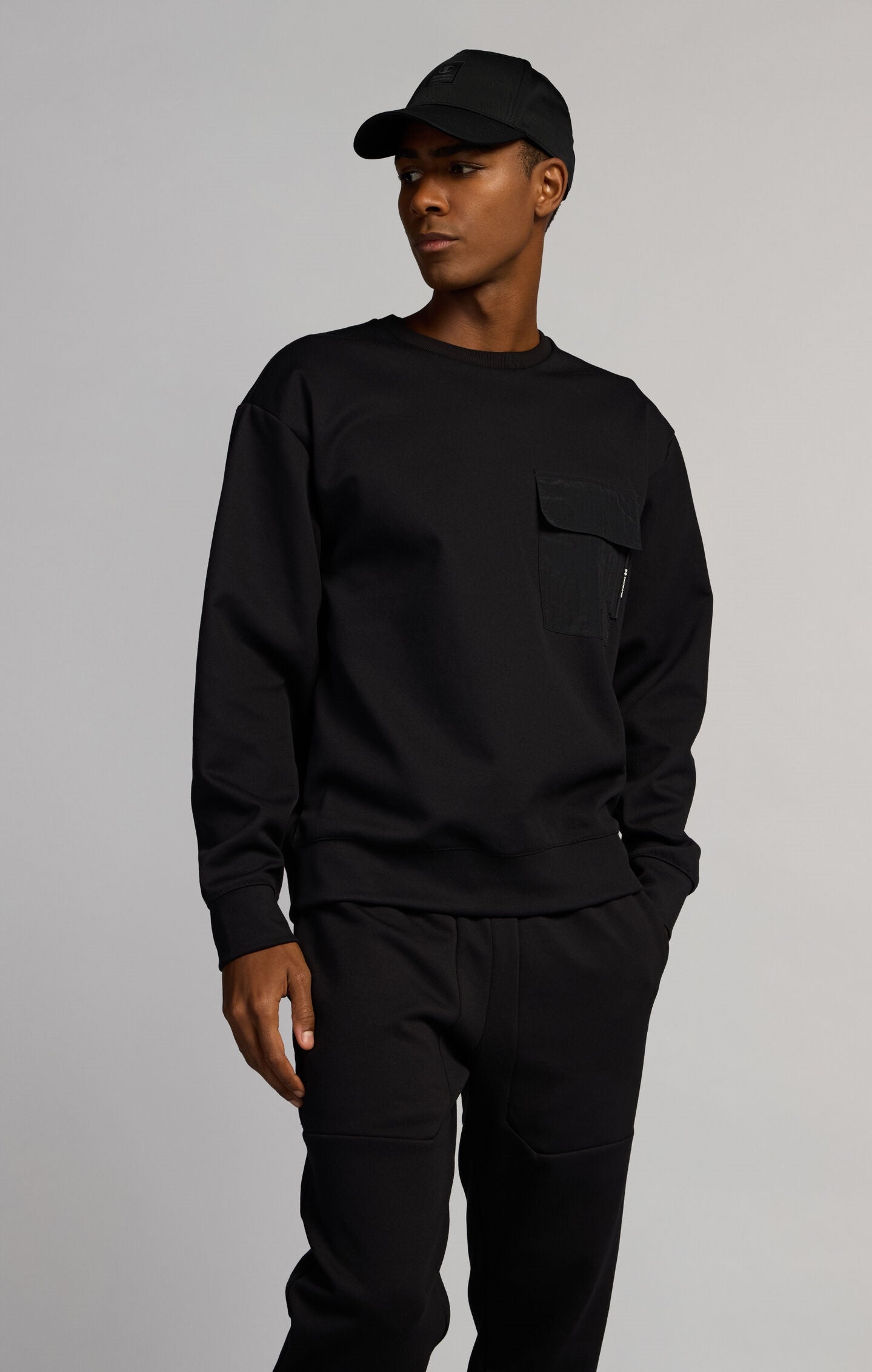 Men's Sweatshirt in Stretch Interlock C-Tech