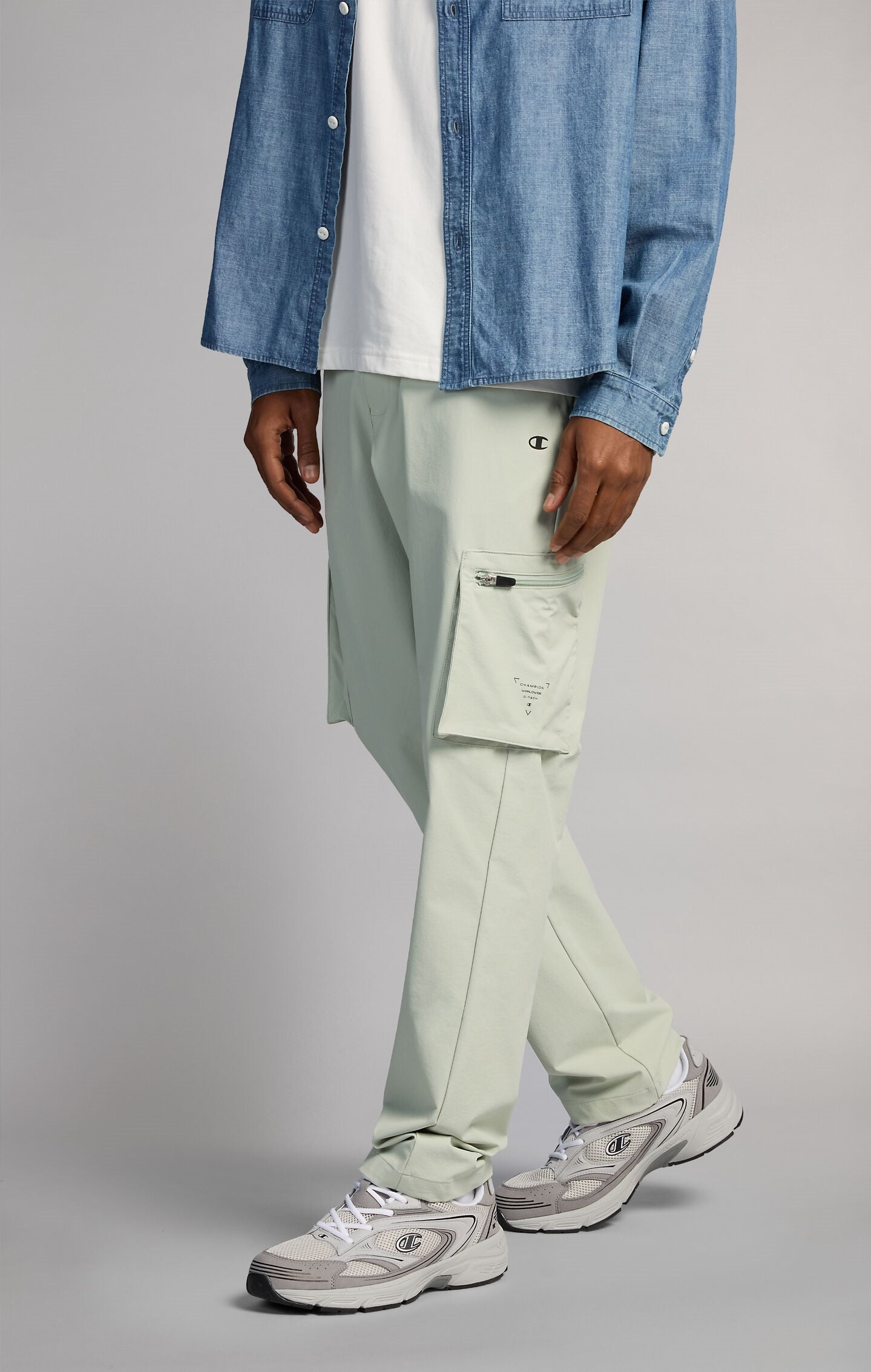 Pantaloni Cargo Uomo in Nylon Idrorepellente C-Tech