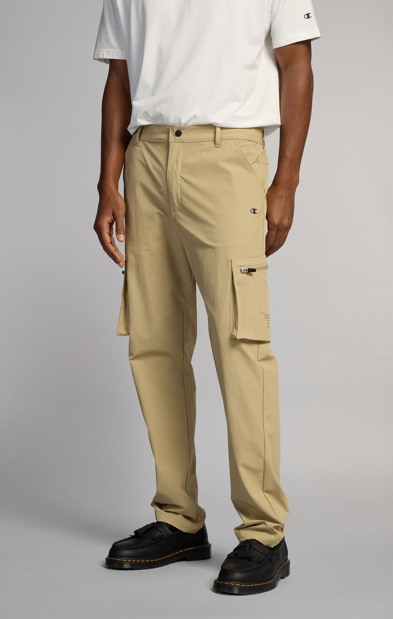 Men's Cargo Trousers in Water-Repellent Nylon C-Tech khaki c-tech