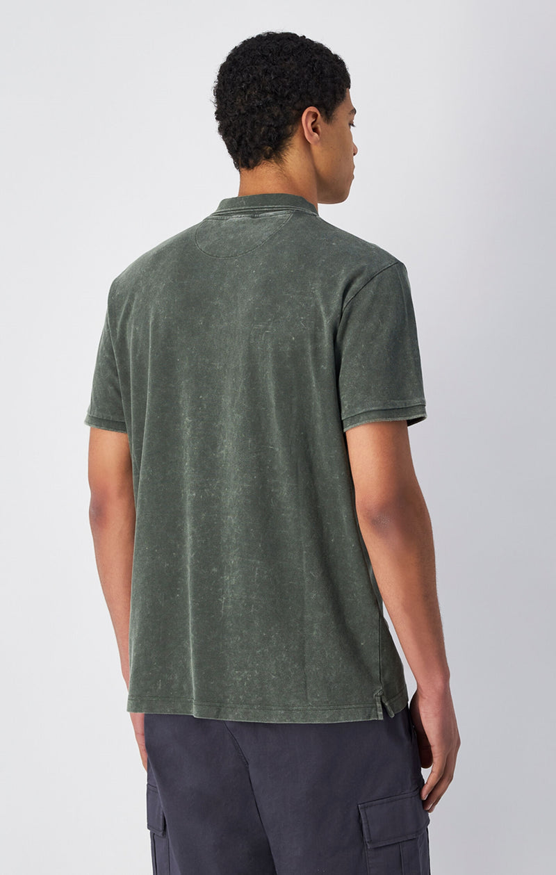Poloshirt für Herren in Washed-Optik
