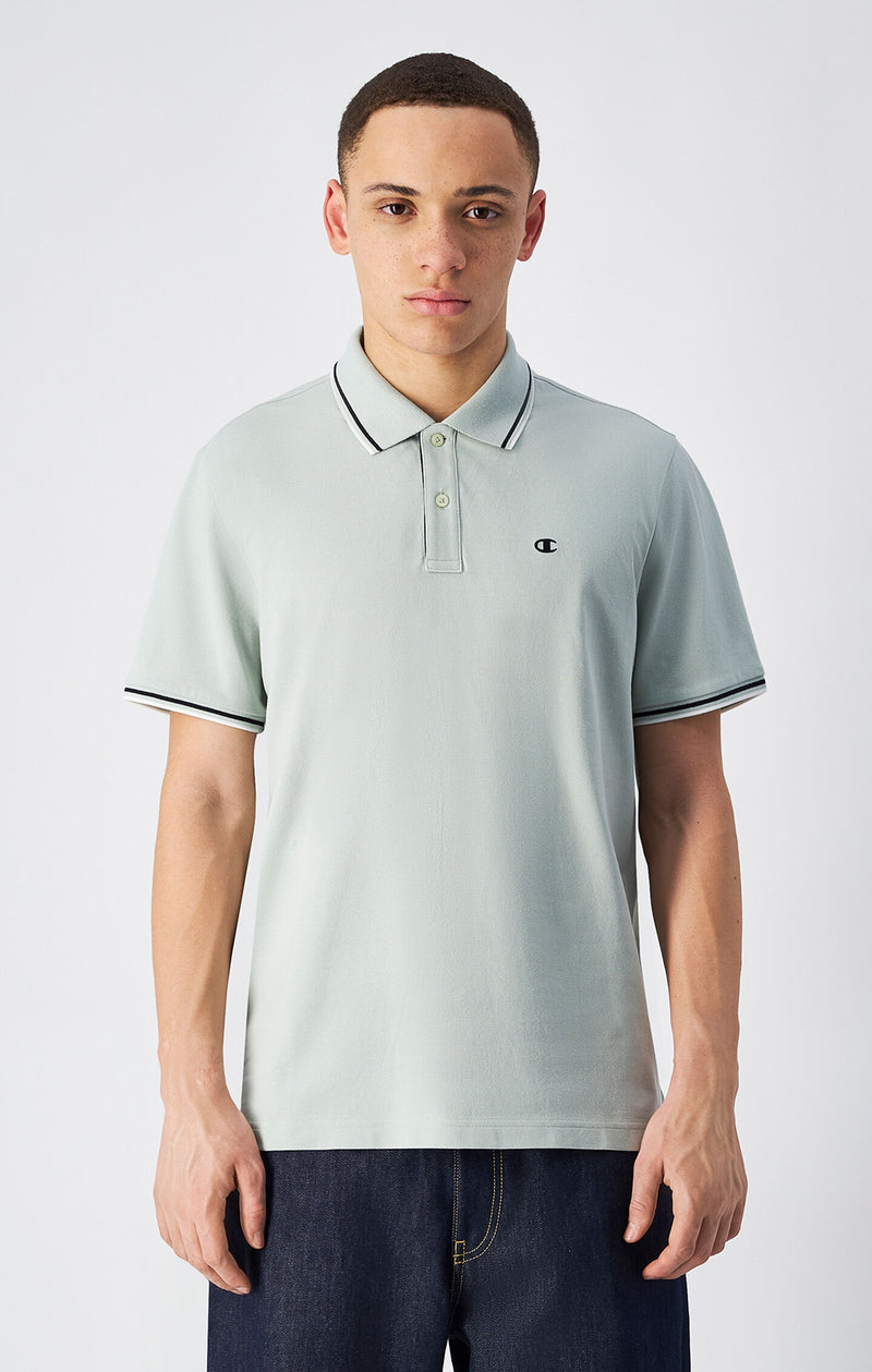 Polo Uomo in piqué di cotone Verde Menta polo gallery Champion