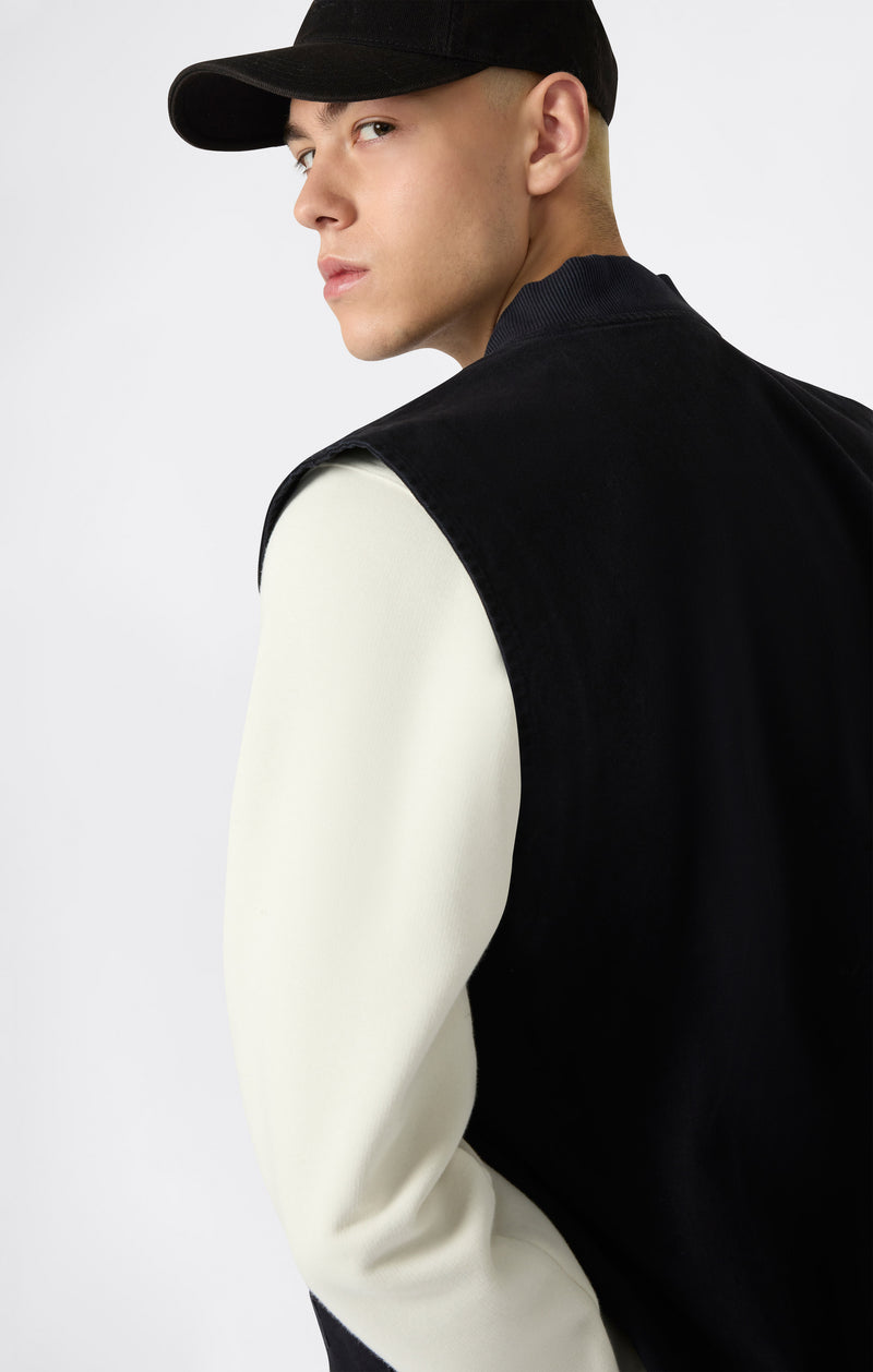 Gilet Utility con Zip Intera da Uomo